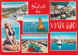 VIAREGGIO /  Saluti Con Vedutine _ Viaggiata - Viareggio