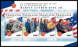 TOGO 2018 MNH** Martin Luther King Jr. M/S - IMPERFORATED - DH1828 - Martin Luther King