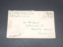 ETATS UNIS - Enveloppe En FM En 1944 Pour La Grande Bretagne Avec Contrôle Postal - L 20502 - 1901-20