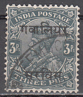 INDIA- GWALIOR    SCOTT NO. 030   USED   YEAR 1927 - Gwalior