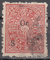 INDIA- TRAVENCORE    SCOTT NO.  029   USED   YEAR 1930 - Travancore