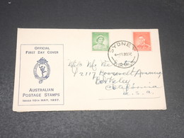 AUSTRALIE - Enveloppe FDC En 1937 - L 20515 - Covers & Documents