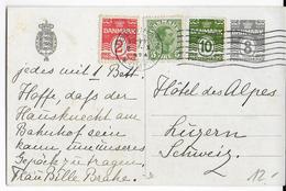 DANEMARK - 1924 - CARTE ENTIER De COPENHAGUE => LUZERN (SUISSE) - Postal Stationery