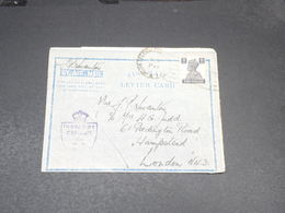 INDE - Enveloppe Pour La Grande Bretagne En 1944 Avec Contrôle Postal - L 20536 - 1936-47 Roi Georges VI