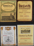 4 ETIQUETTES Différentes De VIN - De BORDEAUX - En Très Bon Etat - Collections, Lots & Séries