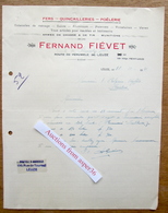 Fers -Quincailleries- Poêlerie, Fernand Fiévet, Route De Péruwelz, Leuze 1931 - 1900 – 1949