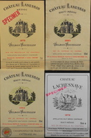 4 ETIQUETTES Différentes De VIN - De BORDEAUX - En Très Bon Etat - Collections & Sets