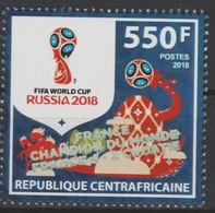 Centrafrique 2018 Surch. Ovpt. "FRANCE CHAMPION" FIFA World Cup WM Coupe Du Monde Russie Russia Football Fußball Soccer - 2018 – Russie