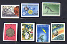 1966   Belgique, Patrimoine Scientifique National, Dinosaures, Cosmos ,1374 /  1380** N D (tirage 370 Ex) - 1961-1980