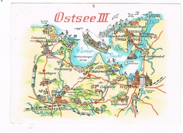 D-8560   WISMAR Mit Ostsee-Orten ( Map-card) - Wismar