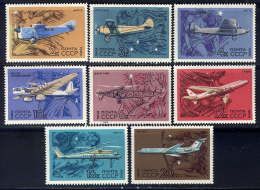RUSSIE - 3559/3566** - HISTOIRE DE L'AVIATION SOVIETIQUE - Unused Stamps