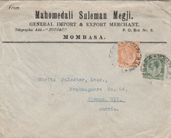 Kenya Lettre De Mombasa Pour L'Autriche 1926 - Kenya & Uganda