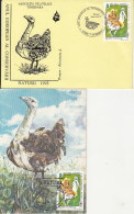 BIRDS, GREAT BUSTARD, CM, MAXICARD, CARTES MAXIMUM AND SPECIAL COVER, 1995, ROMANIA - Grues Et Gruiformes