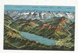 Cp , Carte Géographique , SUISSE , BE , Grimselpass , Schreckhorn, Eiger...., Vierge , N° 1190 - Cartes Géographiques