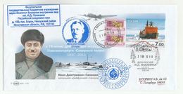 2012  SIGNED POLAR  EXPEDITION BASE Cover Russia ARCTIC Anniv EVENT Stamps Aviation Flight - Esploratori E Celebrità Polari