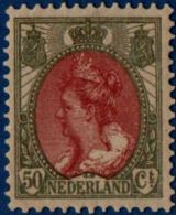 Nederland 1899 50 Cent Willemina Bronsgroen En Bruinrood MNH, Mi 62,bronze Green And Red Brown - Ungebraucht