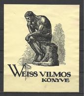 Hungary, Rodin, The Thinker, Weiss Vilmos Book, '30s. - Ex-libris