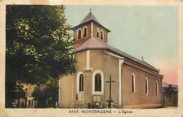 -dpts Div.-ref-AB405- Aveyron - Montbazens - L Eglise - Edit. Riviere Bureau - Pons - N° 9388 - - Montbazens