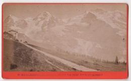 CDV Photo Originale XIXème L'Eiger Le Mönch La Jungfrau Hôtel Par Charnaux Genève Cdv 2331 - Ancianas (antes De 1900)