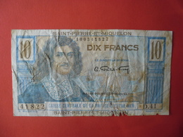 Billet Saint-Pierre-et-Miquelon, 10 Francs, Undated (1950-1960), B, KM:23 - COLBERT - Autres & Non Classés