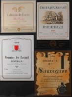 4 ETIQUETTES Différentes De VIN - De BORDEAUX - En Très Bon Etat - Collections & Sets