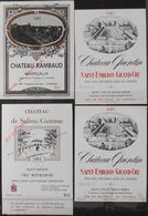 4 ETIQUETTES Différentes De VIN - De BORDEAUX - En Très Bon Etat - Collections, Lots & Séries