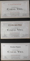 3 ETIQUETTES Différentes De VIN - De SAINT-CHINIAN - En Très Bon Etat - Lots & Sammlungen