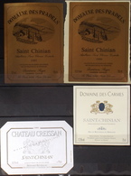 4 ETIQUETTES Différentes De VIN - De SAINT-CHINIAN - En Très Bon Etat - Collections, Lots & Séries