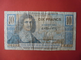 Billet Saint-Pierre-et-Miquelon, 10 Francs, Undated (1950-1960), TB, KM:23 - COLBERT - Altri & Non Classificati