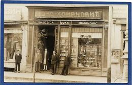 CPA Croatie Croatia Non Circulé Commerce Shop Front Opticien Horloger Voir Scan Du Dos Carte Photo RPPC - Croacia