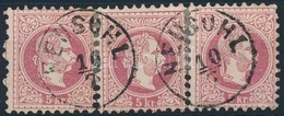 O 1867 5kr Hármascsík / Stripe Of 3 'NEUSOHL' - Autres & Non Classés