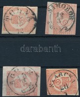 O 1871 4 Db Hírlapbélyeg 'TOLNA', 'SAMOBOR', 'AGRAM', 'SZÁRCSA' - Other & Unclassified