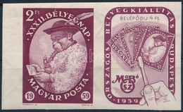 ** 1959 Bélyegnap (32.) Vágott ívszéli Szelvényes Bélyeg (4.000) - Other & Unclassified