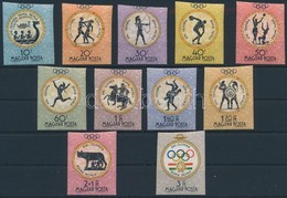 ** 1960 Római Olimpia Vágott Sor, Több Bélyeg Felül Bevágva / A Few Stamps Cut Above - Other & Unclassified