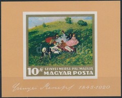 ** 1966 Festmény (I.) Vágott Blokk (4.000) - Other & Unclassified