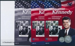 ** 2017 John F. Kennedy Születésének 100. évfordulója 4 Db-os Emlékív Garnitúra Azonos Sorszámmal (010) - Autres & Non Classés