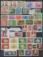 ** O 1954-1964 Postatiszta Magyar Sorok, Benne 1 Db Pecsételt Bélyeg Hármaslyukasztással 3 Berakólapon (ca. 40.000) - Other & Unclassified