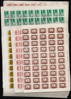 O 1951-1987 500 Db Komplett Portó Sor ívekben / ívdarabokban, Közte Barnaportó, Vörös-fekete I. és II. Kiadás, XIII Vízj - Altri & Non Classificati