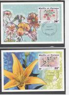 WALLIS-et-FUTUNA - Flore - Fleurs - Dessins D'enfants - 4 Cartes - Maximumkarten