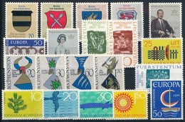 ** Liechtenstein 1965-1966 4 Db Klf Sor + 5 Db Bélyeg - Otros & Sin Clasificación