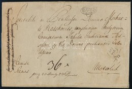 1836 Nagyalakú Levél 36kr Portóval - Altri & Non Classificati