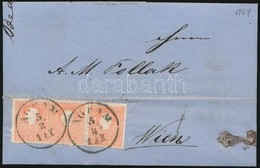 1861 3 X 5kr Levélen 'AGRAM' - Wien - Otros & Sin Clasificación