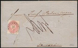 1866 5kr Levélen 'MECZENZÉF' - 'TEMESVÁR' - Other & Unclassified