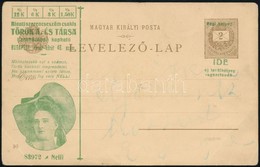 1900 Használatlan 2kr Millenniumi Díjjegyes Levelez?lap Török és Társa Felülnyomással / 2kr PS-card With Overprint, Unus - Altri & Non Classificati