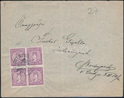 1916 Budapest Helyi Levél 40f Koronázás Bérmentesítéssel és Alkalmi Bélyegzéssel / Local Cover - Other & Unclassified