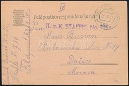 1917 Tábori Posta Levelez?lap 'K.u.k. STAFFEL No.716' + 'HP 388/III A' - Other & Unclassified