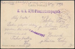 1917 Tábori Posta Képeslap 'K.u.k. 3./8. Pionierkompagnie' + 'FP 290 B' - Other & Unclassified