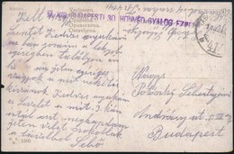 1918 Tábori Posta Képeslap / Field Postcard 'M.KIR. BUDAPESTI 30. HONVÉD GYALOG EZRED' + 'TP 414 B' - Autres & Non Classés