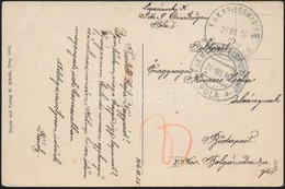 1916 Tábori Posta Képeslap Hajópostával / Field Postcard 'K.u.k. KRIEGSMARINE PRINZ EUGEN' + 'MFP POLA B' - Otros & Sin Clasificación