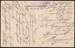 1918 Képeslap / Postcard 'BRIEFZENSUR Der  K.u.k. Seeflugstation Pola' + 'MFP POLA' - Autres & Non Classés